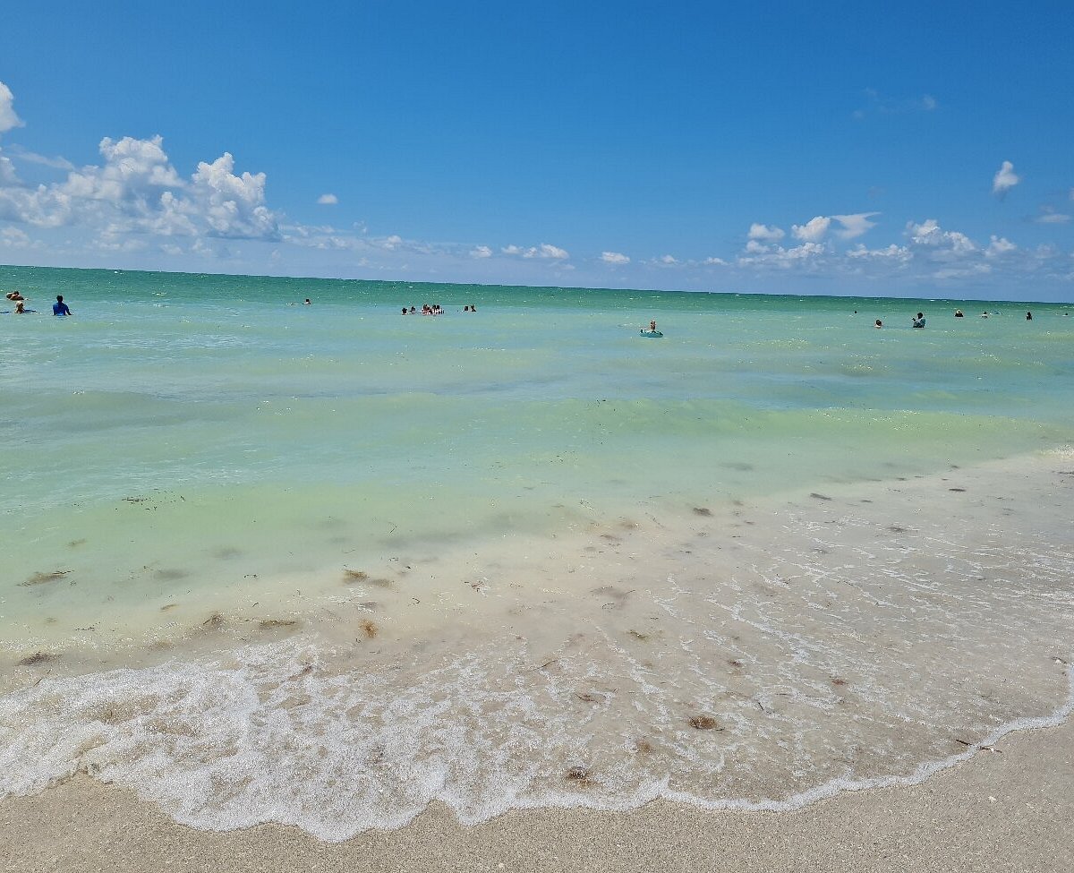 The crystal-clear turquoise waters of Sanibel Island beach on a sunny day